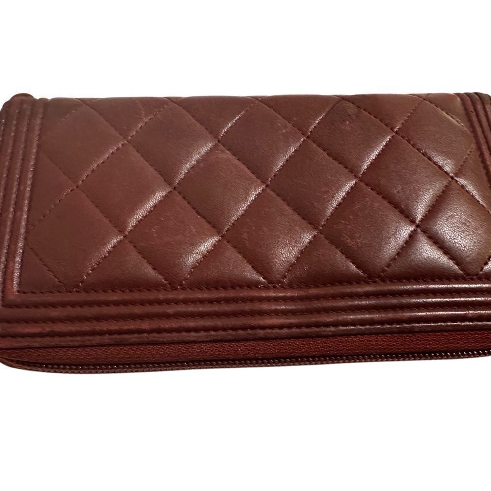 Chanel Brown Quilted Wallet with Gold Accents - Picture 9 of 15